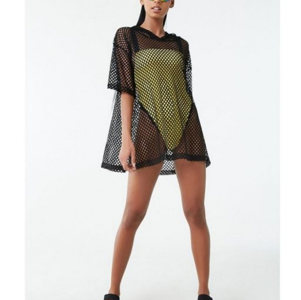 Black Mesh Cover Up